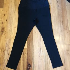Black full panel maternity jean/leggings
